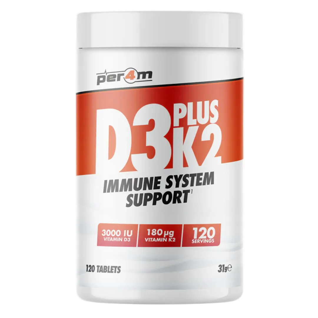Vitamin D3 High strength + K2 Tablets - 120 servings (3000iu)