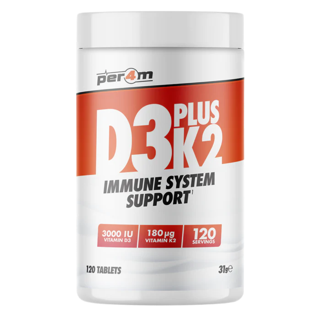 Vitamin D3 High strength + K2 Tablets - 120 servings (3000iu)