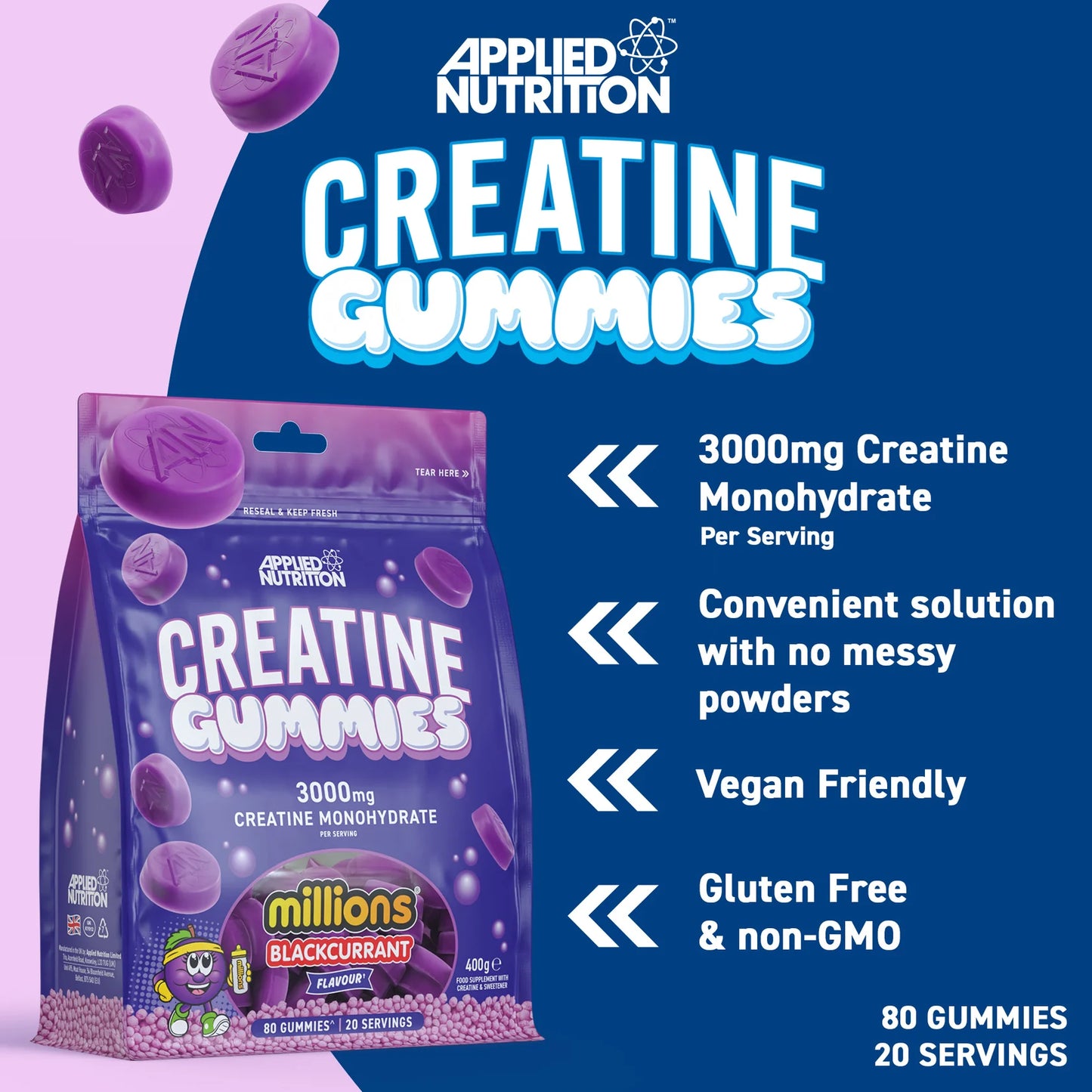 Creatine Monohydrate Gummies - 80 gummies