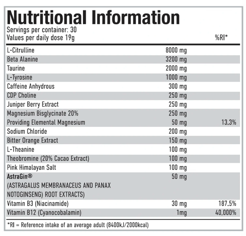 PER4M advanced pre workout